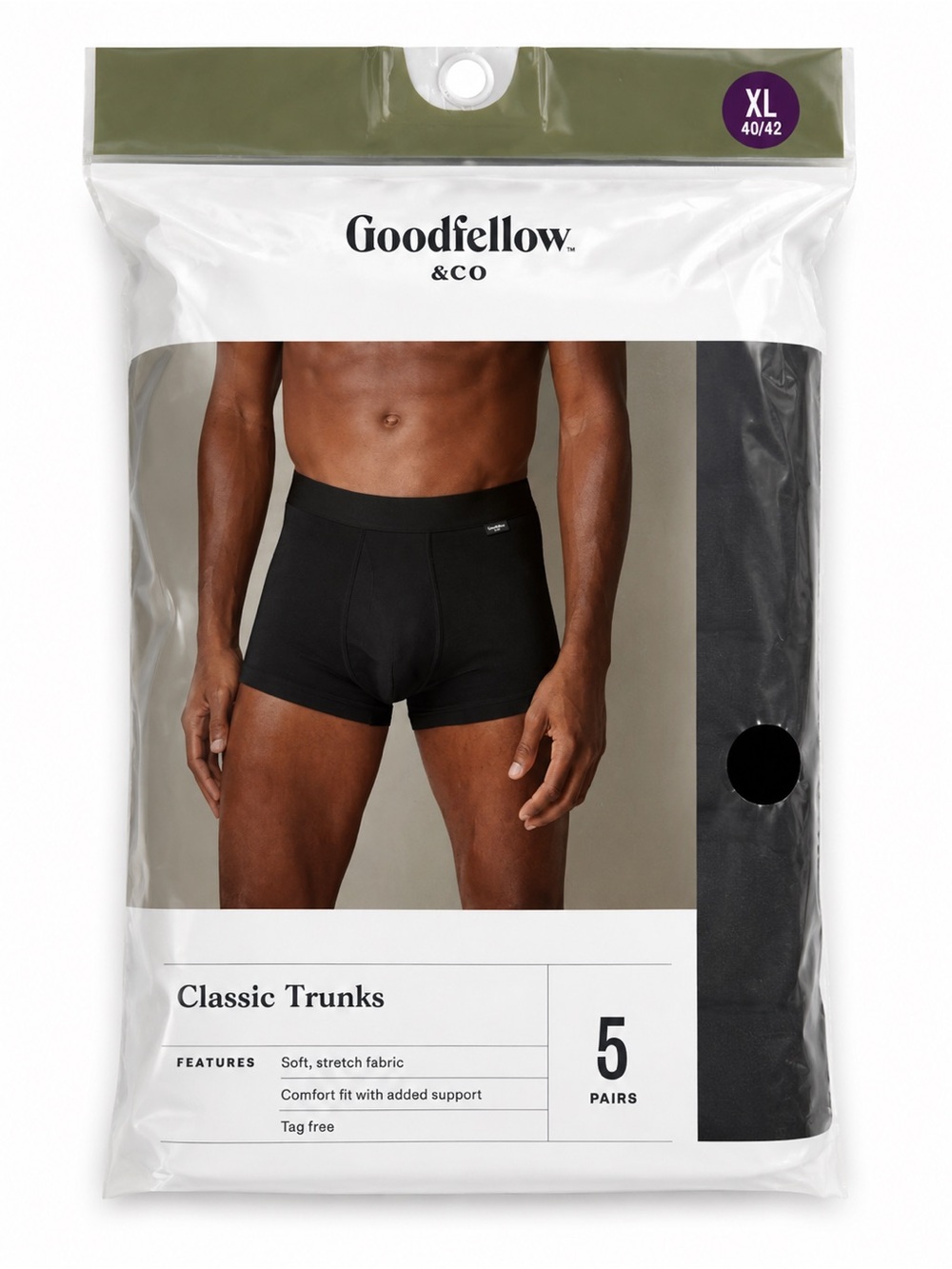 Goodfellow & Co Black Classic Trunks - 5 Pack